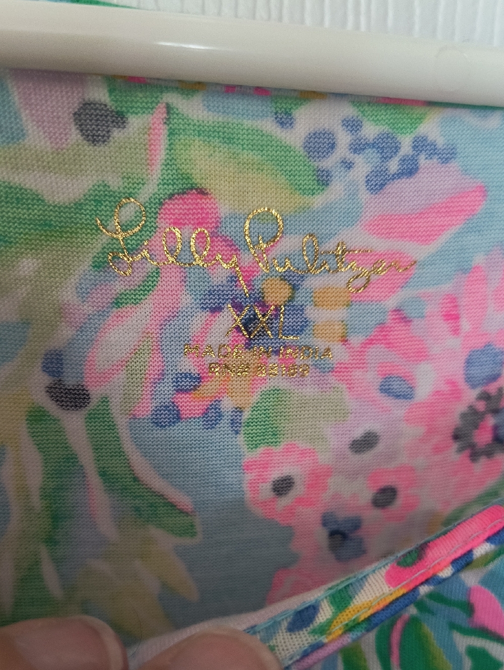 Lily Pulitzer Geanna Vibrant Floral Tiered Dress in Pink, Blue & Green - Picture 2 of 3